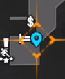 Location of the safe zone where the blueprint is located