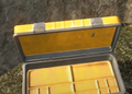 The blueprint's placement within a yellow box