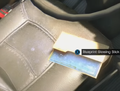 The blueprint's placement on the driver seat